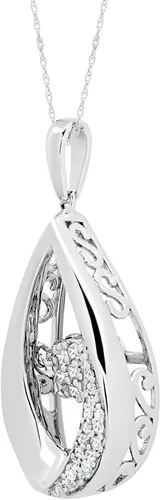 Miniatura 4 de MAX + STONE Collares de diamantes bailarines para mujer Collar de diamantes de plata de ley con cadena de 18 pulgadas Collares con colgante