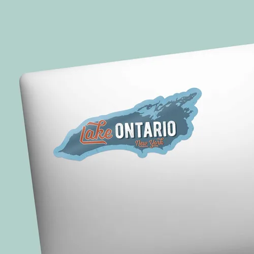 Miniatura 6 de Calcomanía para parachoques del auto del lago Ontario, lindo recuerdo del norte del estado de Nueva York para vaso Hydroflask, calcomanía