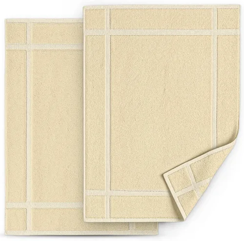 Miniatura 21 de Pearl Linens Paquete de 6 alfombrillas de baño 100% algodón de 20x30 pulgadas, suaves y absorbentes de secado rápido, juego de alfombrillas de baño