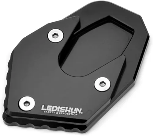 Soporte de soporte lateral para motocicleta, soporte para placa ampliadora (para vehículo Suzuki) Gixxer 250 SF 250 SF 150,155, INTRUDER 150 (negro)
