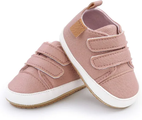 Miniatura 5 de SOFMUO Zapatos deportivos de piel sintética para bebés, niños y niñas, con suela de goma suave, mocasines Oxford para recién nacidos