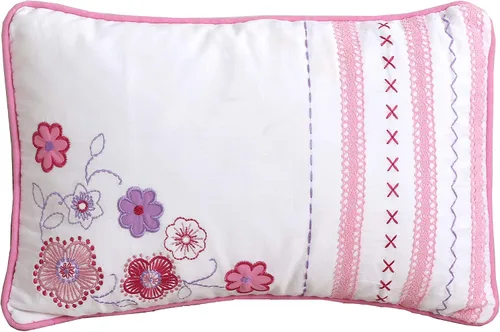 Miniatura 8 de Juego de ropa de cama de algodón de 6 piezas con estampado de corazones, mariposas y lunares, a rayas, rosa, morado, blanco, de algodón, con 3