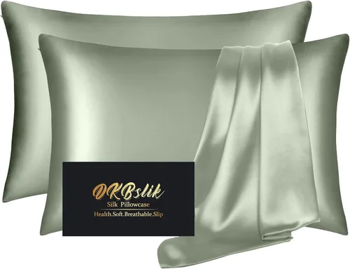 Miniatura 30 de Funda de almohada de seda para cabello y piel, fundas de almohada de seda de morera tamaño estándar, anti-acné, refrescante para dormir, seda Rosa