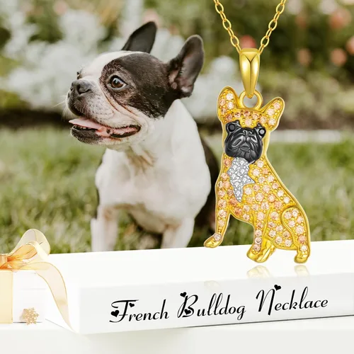 Miniatura 24 de Collares con colgante de perro de plata de ley S925 – 24 razas corgi/husky/labrador/pastor para mujer