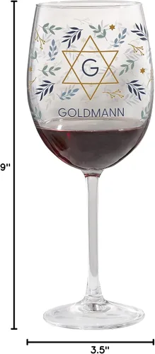 Miniatura 2 de Personalization Universe Spirit of Hanukkah - Copa de vino tinto personalizada