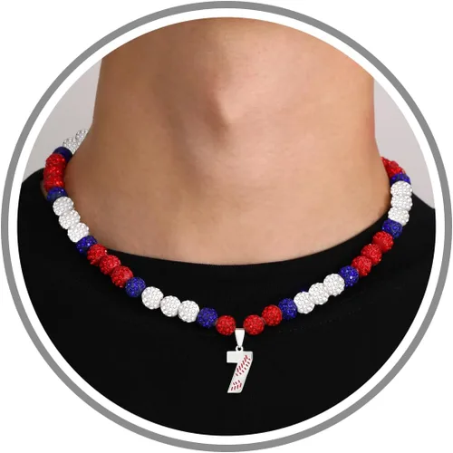Miniatura 92 de Btysun Collares de béisbol de béisbol número 0-99 dijes de acero inoxidable para hombres, regalos de béisbol, papá, marido, regalo de Navidad