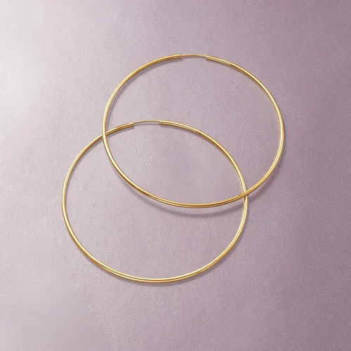 Miniatura 4 de Ross-Simons Aretes de aro sin fin de oro amarillo de 14 quilates de 0.059 in, Oro, no conocido
