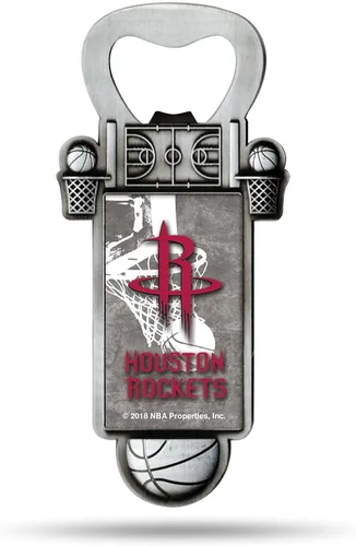 Miniatura 7 de Rico Industries Abrebotellas magnético de baloncesto de la NBA, acero inoxidable, imán fuerte para exhibir en el refrigerador