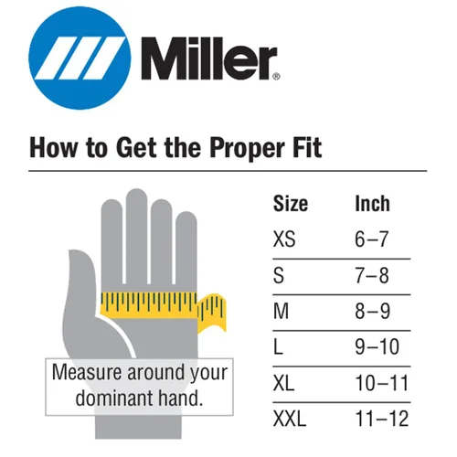 Miniatura 3 de Miller Guantes de soldadura eléctrica, 3D, XL, Wing, Blueblack, PR (263340)