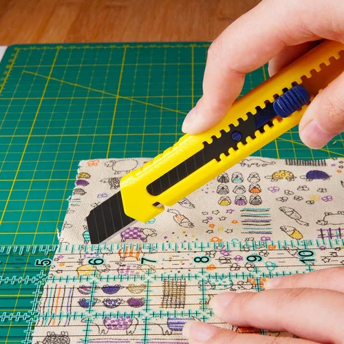 Miniatura 6 de MANUFORE Regla de acolchado de 6 x 24 pulgadas, regla acrílica de costura, regla métrica antideslizante, herramientas de acolchado con líneas