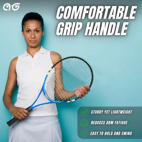 Miniatura 2 de Raquetas de tenis para 2 jugadores, paquete variado de dos colores con 2 pelotas de tenis, cinta de agarre, tarjetas de oferta y bolsa