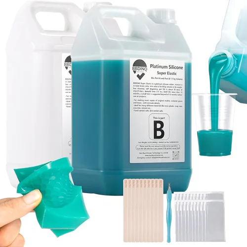 BBDINO Kit de fabricación de moldes de silicona - Silicona súper elástica para hacer moldes de 2 galones - Mezcla de grado platino 1A:1B - Ideal 282