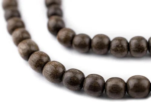 Miniatura 6 de TheBeadChest - Cuentas redondas de madera gris natural (0.157 in)