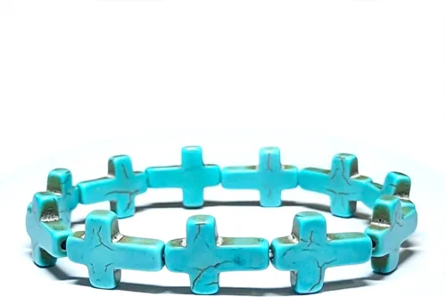 Miniatura 4 de Pulseras de turquesa para mujer, pulsera de gema de energía equilibrada, pulsera unisex, pulsera de yoga azul, pulsera de chakras para mujer, regalo