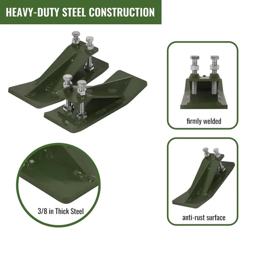 Miniatura 5 de Doppy 2 piezas de protector de borde de cubo de tractor, 3/8'' de espesor, domador de deslizamiento de nieve, tuercas y pernos hexagonales dobles