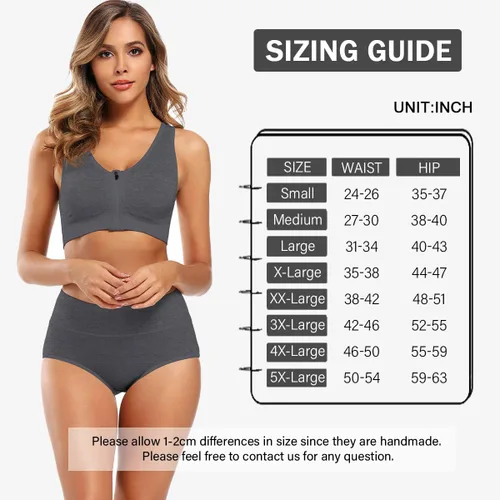 Miniatura 5 de Molasus - Ropa interior de algodón para mujer, cintura alta, cobertura total, tallas regulares y grandes