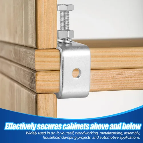 Miniatura 6 de Lounsweer 40 abrazaderas C de acero inoxidable resistentes de 1 3/16 pulgadas con apertura de mandíbula ancha estable, abrazaderas de tornillo