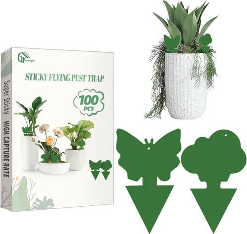 Miniatura 8 de 36 piezas de trampas adhesivas clásicas para mosquitos del hongo (plantas), moscas de la fruta, mosca blanca y mosca, trampas adhesivas amarillas 36