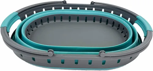 Miniatura 2 de SAMMART Cesta plegable de plástico para la ropa sucia de 25 litros (6.6 galones), contenedor de almacenamiento plegable y organizador, cesta