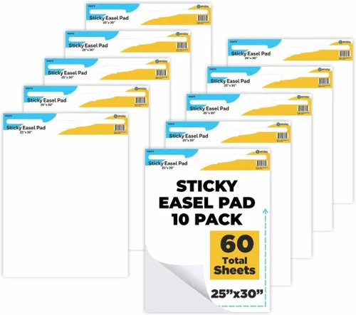 Miniatura 9 de Enday Anchor Chart Paper 25"x 30" (2 Pack) - Sticky Easel Pad Chart Paper for Teachers, Flip Chart Paper, 25 in x 30 in Easel Paper, Large White