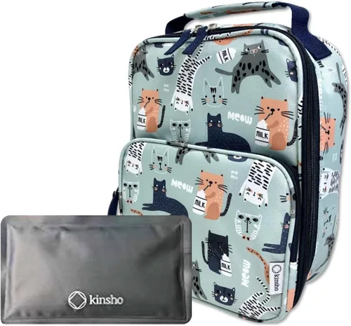 Miniatura 10 de kinsho Lonchera con bolsa de hielo para niñas y niños, bolsa aislada para guardería preescolar, cajas de contenedores para aperitivos y almuerzos