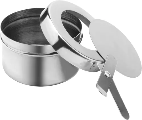 Miniatura 5 de MOUYAT 6 soportes de combustible para rozar con tapa, acero inoxidable para mechas de combustible, esterno, soporte de calor enlatado