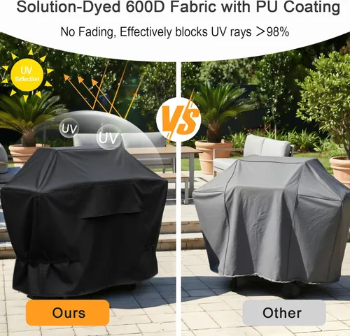 Miniatura 5 de NettyPro Cubierta de Parrilla para Parrilla de Exterior de 48 Pulgadas Impermeable de Servicio Pesado Cubierta de Parrilla BBQ de Gas para Exterior