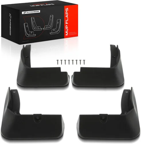 Miniatura 11 de A-Premium Juego de 4 unidades de guardabarros con accesorios compatibles con Hyundai Sonata 2017, sedán, color negro, delantero y trasero