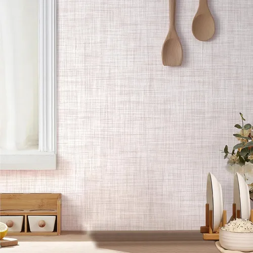 Papel tapiz beige con textura de papel de contacto de 17.3 x 120 pulgadas, papel tapiz vintage extraíble impermeable para paredes de habitaciones,