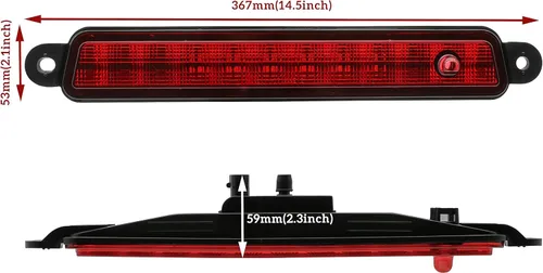 Miniatura 7 de Tercera luz de freno LED para Armada 04-15, KEWISAUTO luz de freno central roja de montaje alto para Nissan Armada 2005-2015/ Nissan Pathfinder Rojo