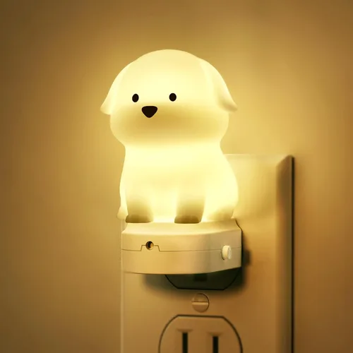 Miniatura 23 de Luces nocturnas de búho enchufables a la pared, bonita luz nocturna para niños, luz nocturna LED de 8 colores con sensor de atardecer a amanecer