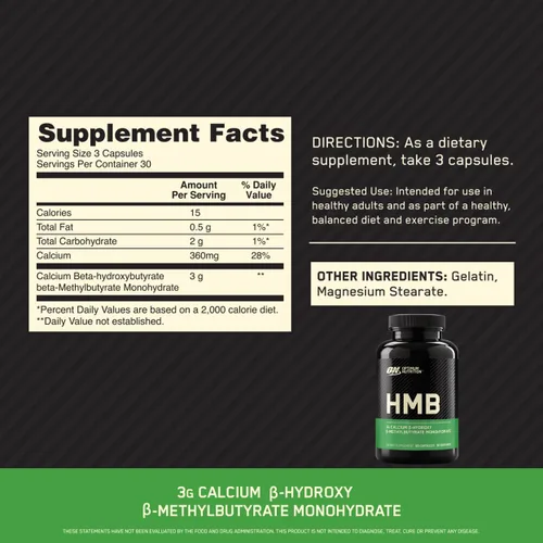 Miniatura 3 de Optimum Nutrition Monohidrato de creatina sin sabor 100 cápsulas incluidas con Optimum Nutirtion HMB 90 Cápsulas