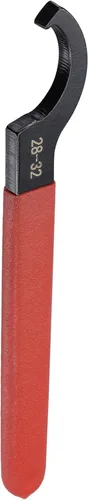 Miniatura 12 de uxcell Llave inglesa de gancho C portabrocas para tuerca redonda de 1.496-1.654 in, con mango antideslizante rojo