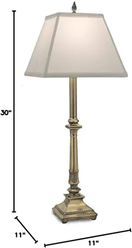Miniatura 3 de Stiffel BL-6682-6683-BB Lámpara de buffet de una luz, acabado de latón bruñido con pantalla de Silksheen Oyster