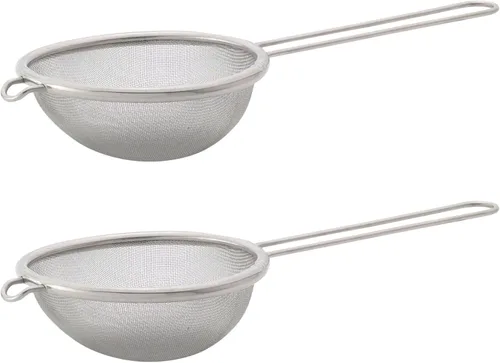 Miniatura 13 de HIC Kitchen Colador de malla doble fina, acero inoxidable 18/8, juego de 2, incluye colador de 5 y 7 pulgadas