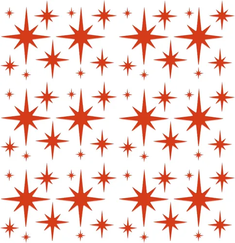 Miniatura 7 de ELANE 100 calcomanías de pared de espejo acrílico, decoración de estrellas para baño (azul)