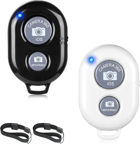 Miniatura 13 de Paquete de 2 unidades de control remoto inalámbrico para cámaras - Control remoto inalámbrico para teléfonos iPhone y Android, iPad, iPod, tableta