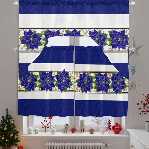 Miniatura 9 de Bonito muñeco de nieve, cenefa de cocina, cenefa con bolsillo para barra, paneles de cortina para dormitorio, sala de estar, baño, cafetería