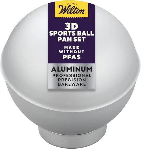 Wilton Juego de moldes para pasteles deportivos 3D, utensilios de aluminio para pasteles con forma, duradero, calentamiento uniforme, resistente al