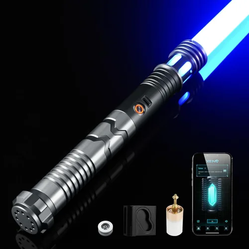 Miniatura 11 de CUSTOM SABER Sable de luz RGBX de balanceo suave, control de movimiento para encender/apagar la hoja, sable de luz con 16 fuentes de sonido