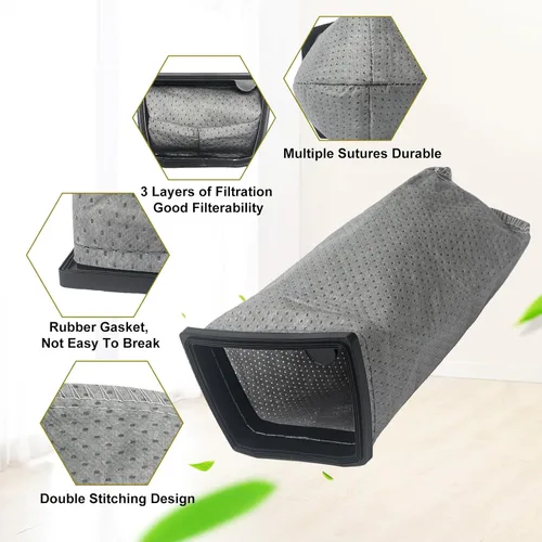 Miniatura 4 de Bolsas de filtro de tela HEPA de repuesto para Hoover Porta Power Swingette S1015 S1029 CH30000 Bolsa de aspiradora comercial de repuesto 43662023