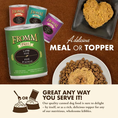 Miniatura 6 de Fromm Comida para perros con paté de cordero - Comida húmeda prémium para perros - Receta de cordero - Caja de 12 latas