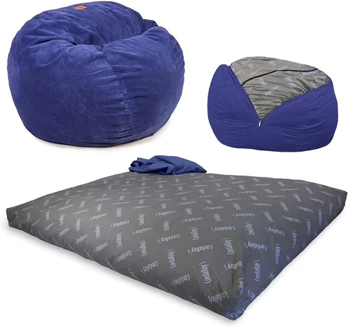 Miniatura 10 de CordaRoy's Puf de Chenilla - Silla Puf Convertible - Funda de Tela de Chenilla Lavable a Máquina - para Sótano, Sala de Estar, Sala de Juegos, Carbón