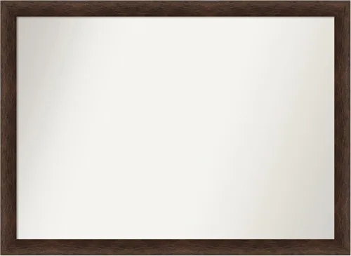 Miniatura 241 de Amanti Art Espejo de pared personalizado no biselado (24 x 27 pulgadas), marco estrecho de nogal chipre - varios tamaños personalizados - Espejo