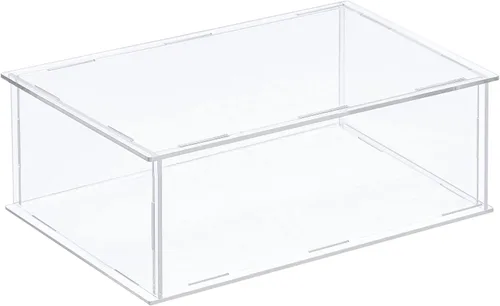 Miniatura 18 de MECCANIXITY Caja plástica de acrílico de la vitrina clara monta el escaparate a prueba de polvo 6.3x4.3x6.1 pulgadas para artículos coleccionables