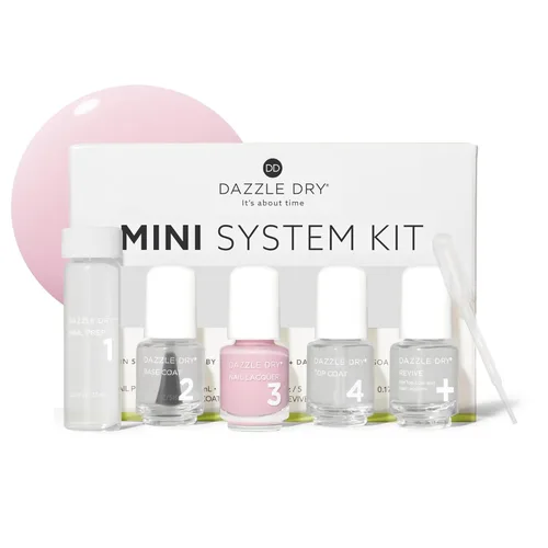 Miniatura 16 de Dazzle Dry Mini Kit Sistema de 4 Pasos - Carnival Coral, un coral brillante y contundente de cobertura completa. Crema de cobertura completa.