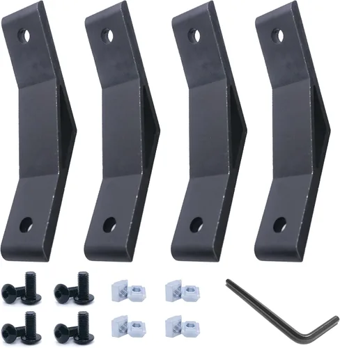 Miniatura 11 de 20 juegos de conectores de perfil de aluminio serie 1010, 20 soportes de esquina 1010, 40 tuercas en T, 40 tornillos hexagonales y 1 llave