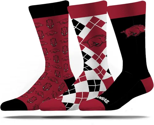 Strideline Calcetines de vestir NCAA para hombre - The Executive paquete de 3 - Talla única para la mayoría
