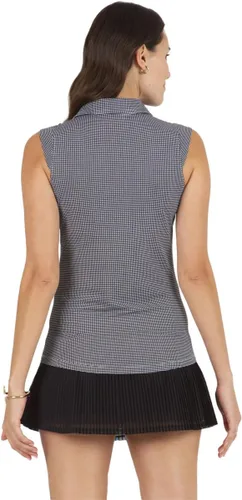 Miniatura 3 de IBKUL Athleisure Wear - Polo sin mangas con protección solar UPF50+ Icefil Cooling Tech Mini Check - 14754