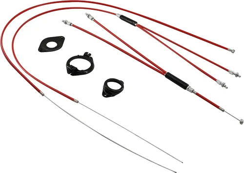 Cable de freno y carcasa, BMX Bicicleta Bicicleta Gyro Cables de Freno Delantero y Trasero (Superior e Inferior) Rotor Spinner Rojo